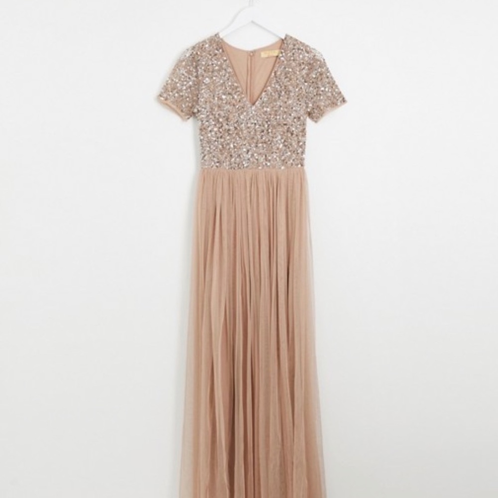 ASOS Maya deluxe cap sleeve sequin dress